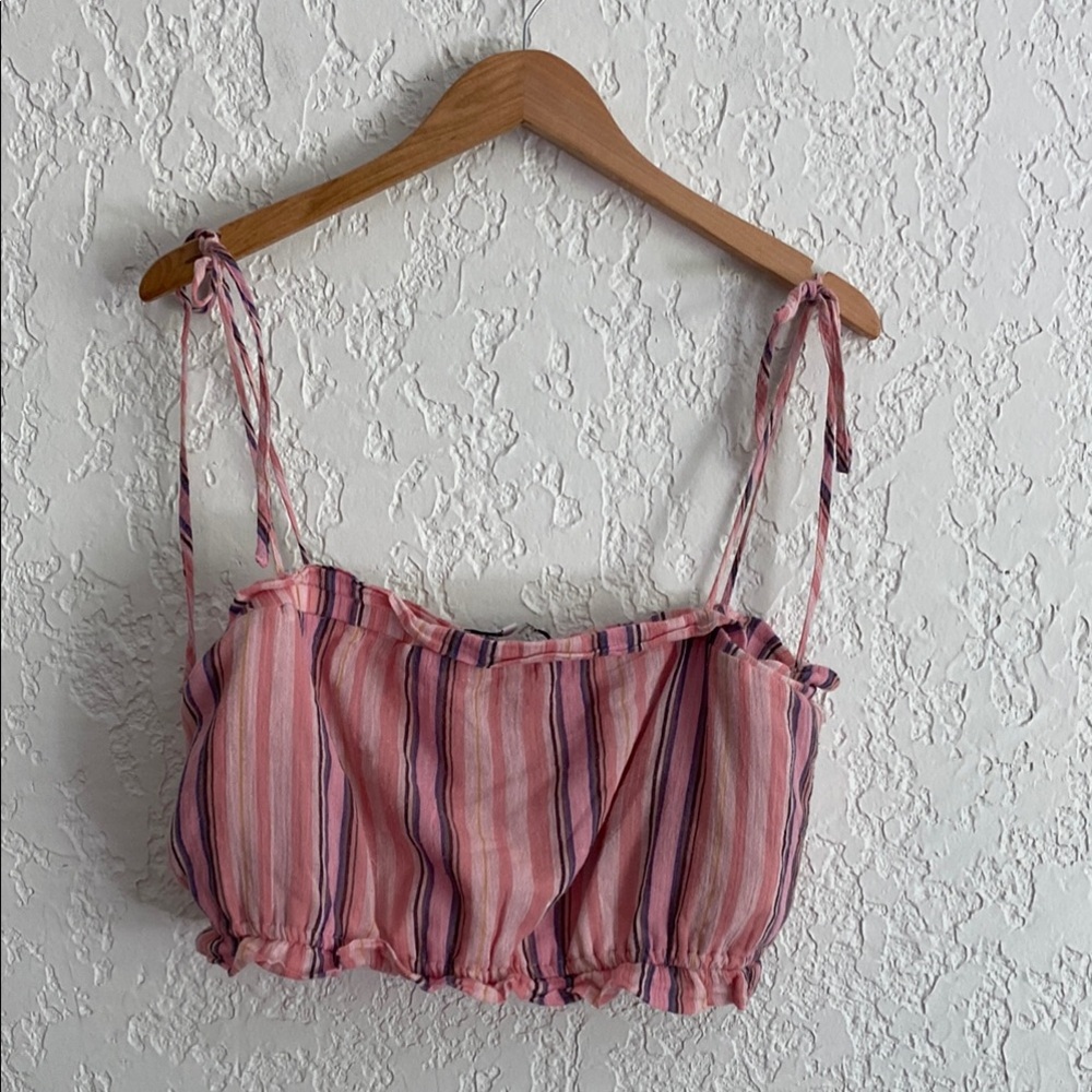 Anthropologie English Factory crop top and midi two piece skirt set size Large